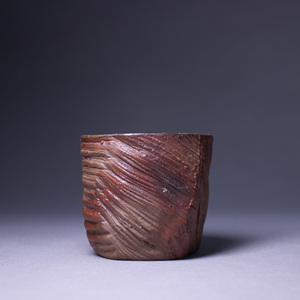 进口备前烧螃蟹主人杯小西陶古陶藏日本柴烧侘寂古功夫茶具器茶道