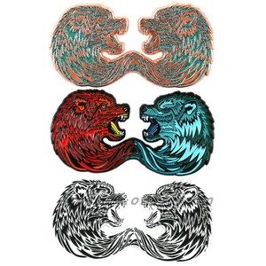 现货限量 个性创意艺术国外设计师代售威武双头狼 pin金属徽章