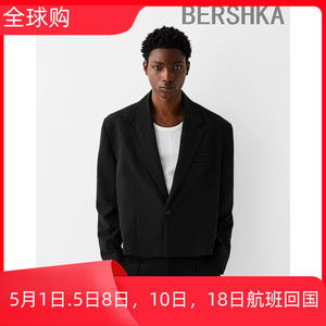 雪儿4月西班牙正品代购bershka男士短款西装外套1567/707