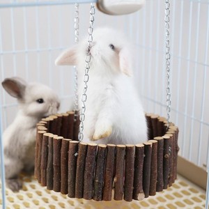 仓鼠秋千船形秋千平底摇篮带链宠物用品吊窝木窝床松鼠窝龙猫貂窝
