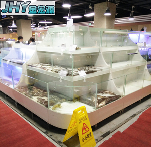 金宏源 设计定做超市鱼缸 酒店海鲜池 饭店用鱼缸 海鲜贝类池