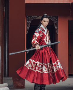 汉服出租【汉尚华莲】乾坤明制汉婚新郎曳撒织金锦衣卫侠客飞鱼服