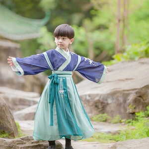 出租汉服男童幼儿园少爷服超仙儿童古装唐装三四岁小男孩古风童装