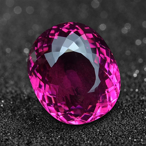 尊荣珠宝21克拉天然卢比来红碧玺裸石戒面碧玺戒指18k金镶嵌定制