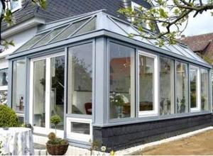 钢结构 弧形顶阳光房 夹胶玻璃隔音窗济南 铝合金门窗隔音窗制作