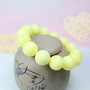 天然菜花玉富含富硒矿高磁手串情侣手链