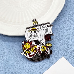 经典动漫海贼王周边帆船设计金属胸针卡通可爱二次元徽章服装配饰