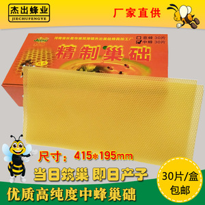 中蜂巢础片包邮加厚蜂巢基30片深房泡沫纸箱包装蜂具养蜜蜂工具