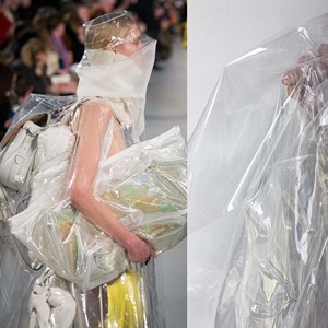 全透明tpu面料服装风雨衣薄膜防水TPU塑料设计师面料包包透明PVC