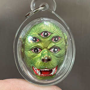 泰国佛牌真品 啊赞明 五眼四耳猴子吊坠