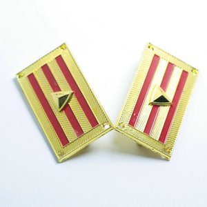 定制款民国时期国军合金材质少校领章红底一颗星影视道具少量现货