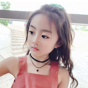 日本代购儿童锁骨链公主宝宝项链小女孩百搭项圈女脖子颈带潮个性