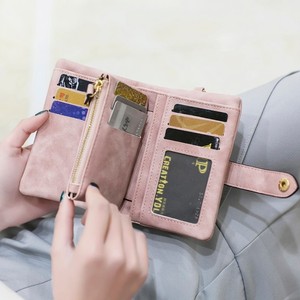日本钱包女短款ins简约2024新款学生韩版可爱两折叠多功能零钱包