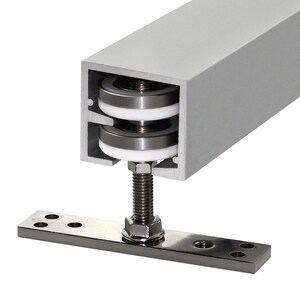 吊轨轨道全套式衣柜淋浴房推拉活动谷仓门配件移门上导轨滑轮万向