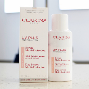 clarins娇韵诗防晒霜清透美白隔离乳50ml spf50遮瑕保湿孕妇可用
