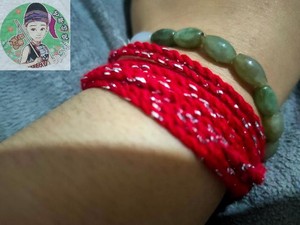 云南民族花腰傣傣族吉祥平安线金红线diy手工编织绳缠线手链红绳