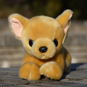 amangs正版吉娃娃犬毛绒玩具公仔白色狗玩偶趴趴狗布娃娃女生礼物