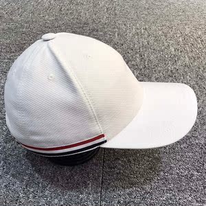 thom browne/汤姆布朗条纹六片面料拼接棒球帽子男士mhc328d00185