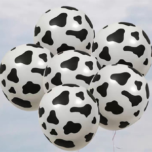 奶牛气球牛奶气球奶牛派对外贸气球黑白气球奶牛纹气球布置酒吧