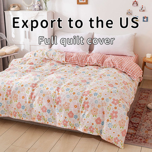 出口美国床品外贸被套168x229x203x230定做全棉单被罩2.29x2.03米