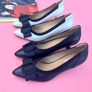 春夏新款大码女鞋40-43码真皮羊皮时装浅口气质尖头大号单鞋41 42