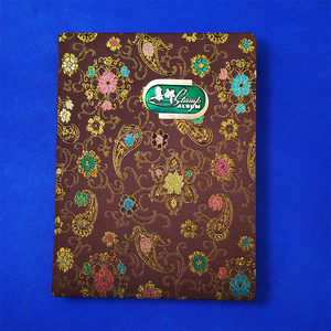 怀旧老式高档集邮册19*24cm 丝绸封皮空册不含票民俗收藏摄影道具