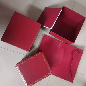 高档手表包装盒子红色花纹收纳盒包装盒卡家LOGO蓝色气球表盒礼盒