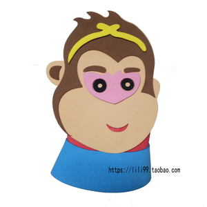 西游记头饰道具孙悟空唐僧沙僧猪八戒头套儿童面具卡通帽子演出