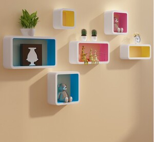 木格子方格子电视背景墙装饰架置物架壁挂造型墙家居装修超市158