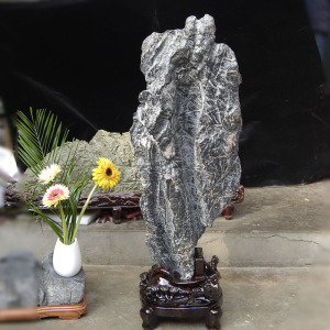 石韵书院天然灵璧石奇石原石磬石精品摆件室内客厅玄关镇宅自然型