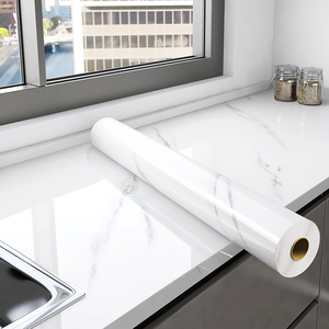 厨房灶台贴纸防水防油自粘墙贴台面瓷砖橱柜子桌面翻新大理石贴膜