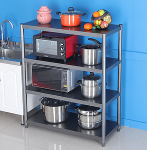 碳钢烤漆厨房置物架落地多层微波炉烤箱收纳架储物架金属货架家用