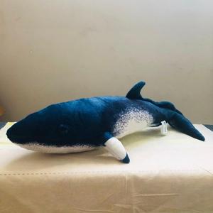 可爱巨抹香鲸公仔仿真抹香鲸玩偶仿真动物毛绒玩具模型礼物礼品