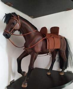 1/6 12寸非coomodel aci战马中世纪骑士兵人马鞍马具马绳缰绳定做