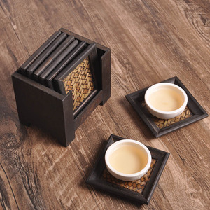 泰国实木杯垫竹编隔热垫创意茶垫壶托茶壶垫子茶道茶具盘子垫套装