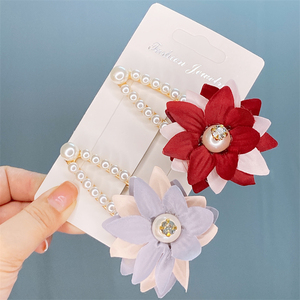 色边夹头发一字刘海夹发卡小夹子ins头饰卡子女喔啦啦时尚家居馆3