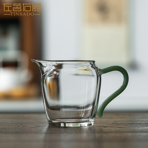 左茗右器玻璃公道杯带茶漏套装公杯日式分茶器茶滤专用大容量茶海