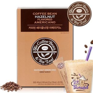 韩国直邮coffee bean榛果味hazelnut速溶咖啡15g*30t冬日暖身原豆