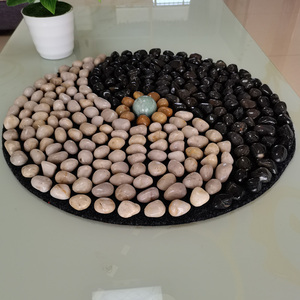 圆形鹅卵石足底按摩垫家用雨花石足垫足部按摩石头垫子指压板走毯