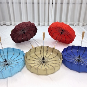 台湾福家工艺伞！小号16骨木柄手动瓶盖蘑菇造型伞儿童玩具舞台伞