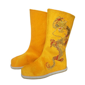 幼儿童成人古装鞋子男士男童男孩小孩古代皇帝皇上靴子龙靴长筒靴