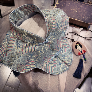 2020-1汉服真丝云肩 手工中式旗袍披肩假领配饰延禧攻略diy材料包