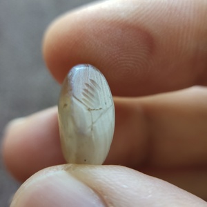 古珠老珠子萨珊印珠玛瑙萨珊王朝印珠玛瑙郁金香印面高古千年印珠