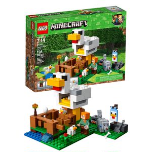 lego乐高我的世界21140鸡舍艾莉克斯小鸡生蛋动物狼积木男孩拼装