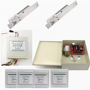 不联网双门互锁控制电插锁套装磁力锁二道门锁联动AB门门禁控制器