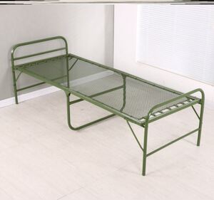 加厚钢丝床单人折叠老式铁床出租房用弹簧床陪护床轻便午休床加密