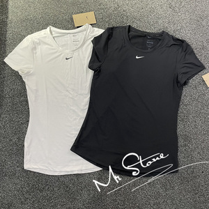 nike耐克 女子速干排汗透气小标跑步训练健身短袖t恤dd0627-569