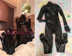 【素依】乳胶衣 无拉链五指袜乳胶紧身衣 脖子进入 3d定做 有实拍