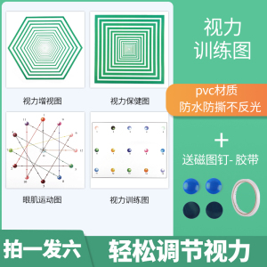 散光恢复训练图儿童远视图视力眼肌运动表家用增视调节远眺改善图