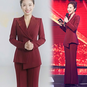 明星主持人同款西装套装女小众设计感高级时尚气质西服外套早春